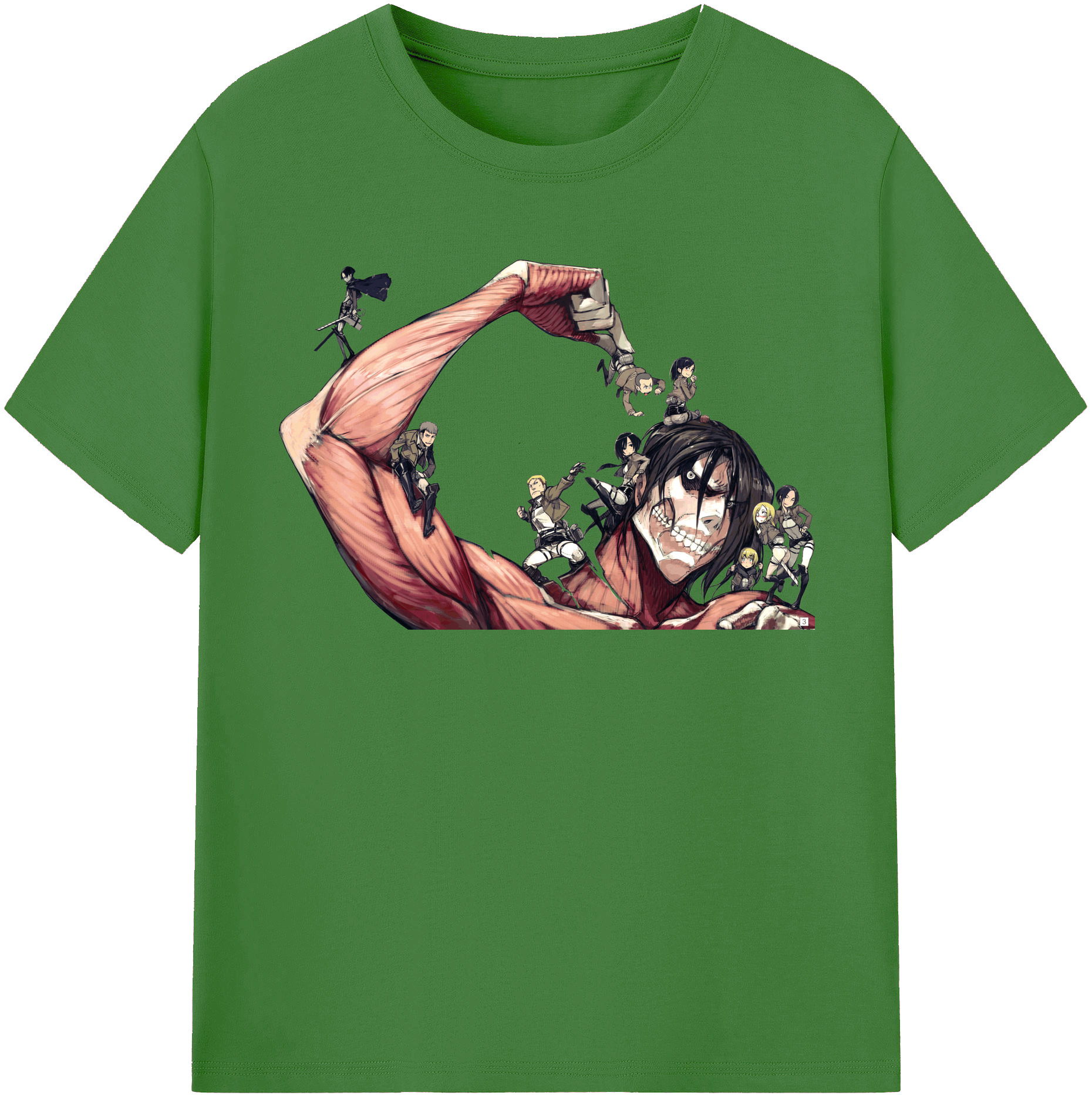 （画像用） 進撃の巨人 Attack on Titan レディースカジュアルプリントTシャツ（綿100％）